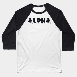 Alpha Cityscape Letter Baseball T-Shirt